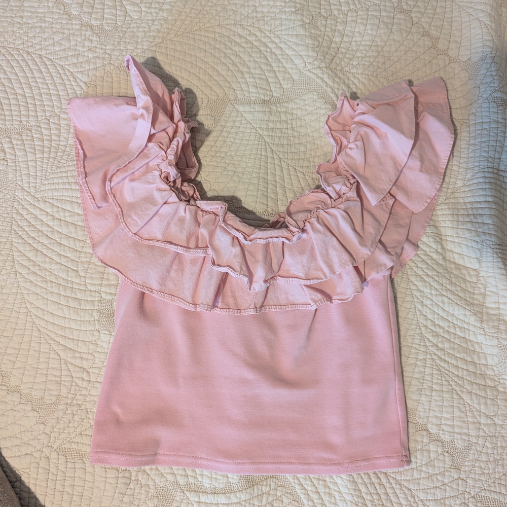 Deidre Blouse Ruffle Top Free-est By Free People - Picture 2 of 6